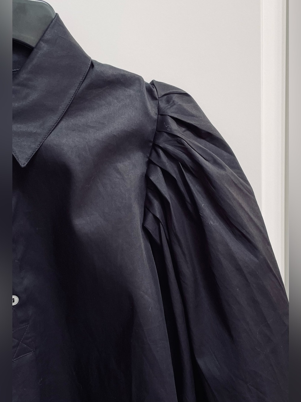 NWT Harshman Barbera Cotton Sateen
Blouse Top Black Size 1X Blouson Sleeve - Picture 7 of 15